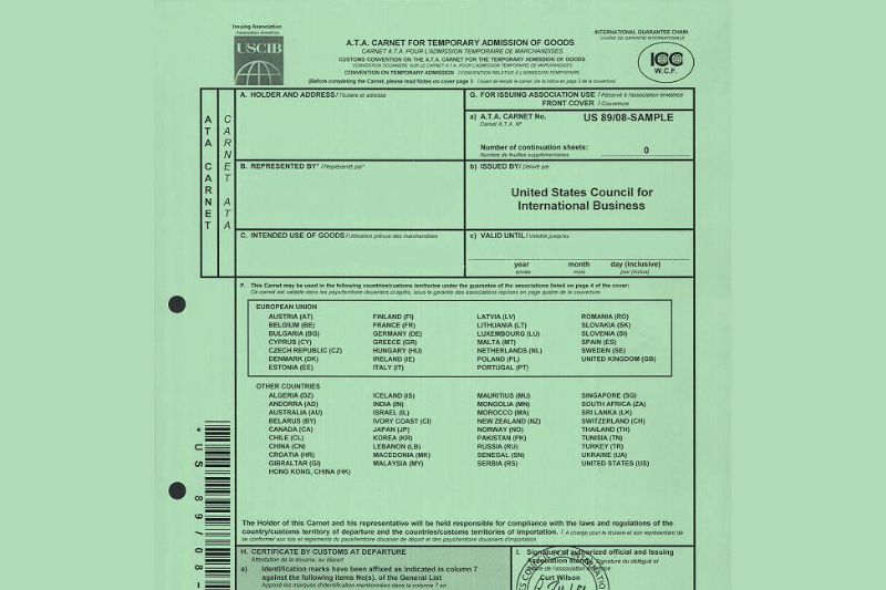 Karnet ATA – strona dokumentu Karnet ATA strona dokumentu